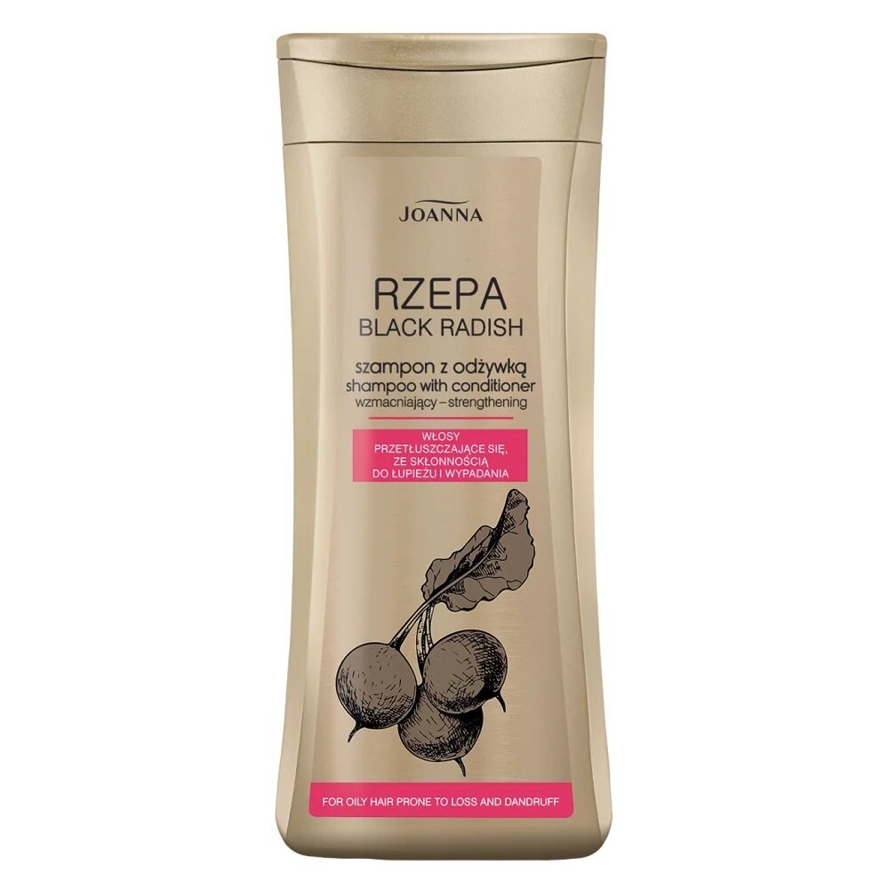 Joanna - Rzepa - SZAMPON z ODŻYWKĄ 2 w 1 do włosów przetłuszczających się i łamliwych (czerwony) 200ml 5901018000356