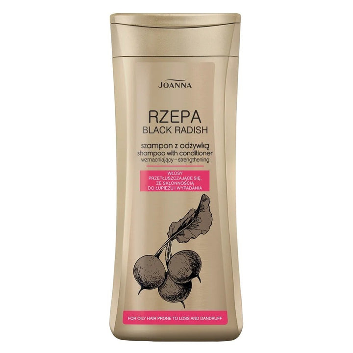 Joanna - Rzepa - SZAMPON z ODŻYWKĄ 2 w 1 do włosów przetłuszczających się i łamliwych (czerwony) 200ml 5901018000356