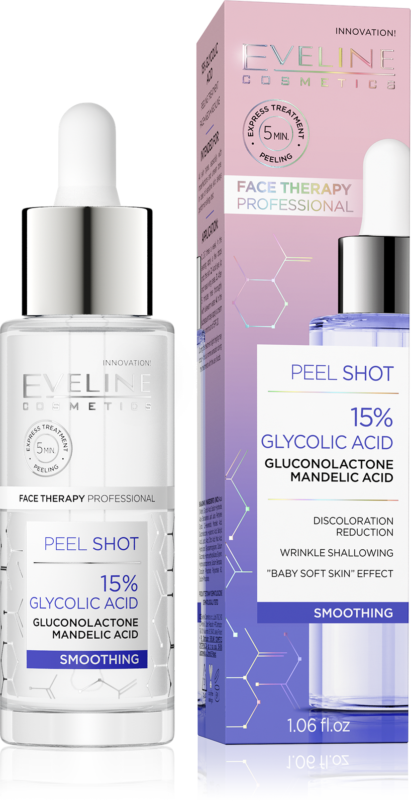 Eveline Face Therapy Peel Shot Smoothing Treatment 15% Glycolic Acid 30ml
