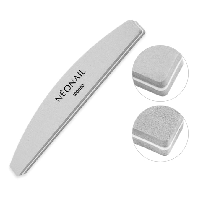 NeoNail Curved Nail Buffer Arc - Szary