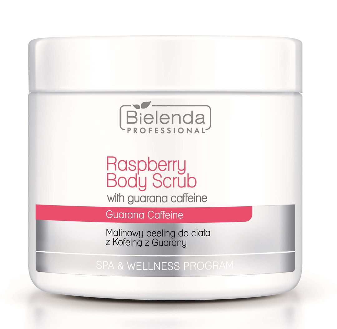 Bielenda Professional Raspberry Body Scrub Brazylijski Guarana Bio-Kofeina 550g