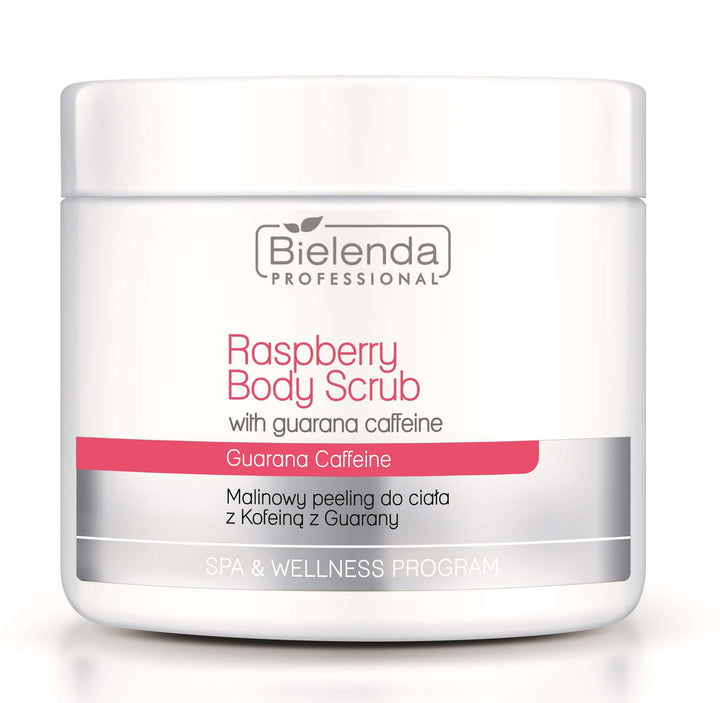 Bielenda Professional Raspberry Body Scrub Brazylijski Guarana Bio-Kofeina 550g