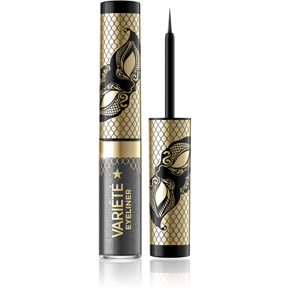 Eveline Variete Waterproof Colored Eyeliner in Inkwell No. 04 Silver Dust 4ml