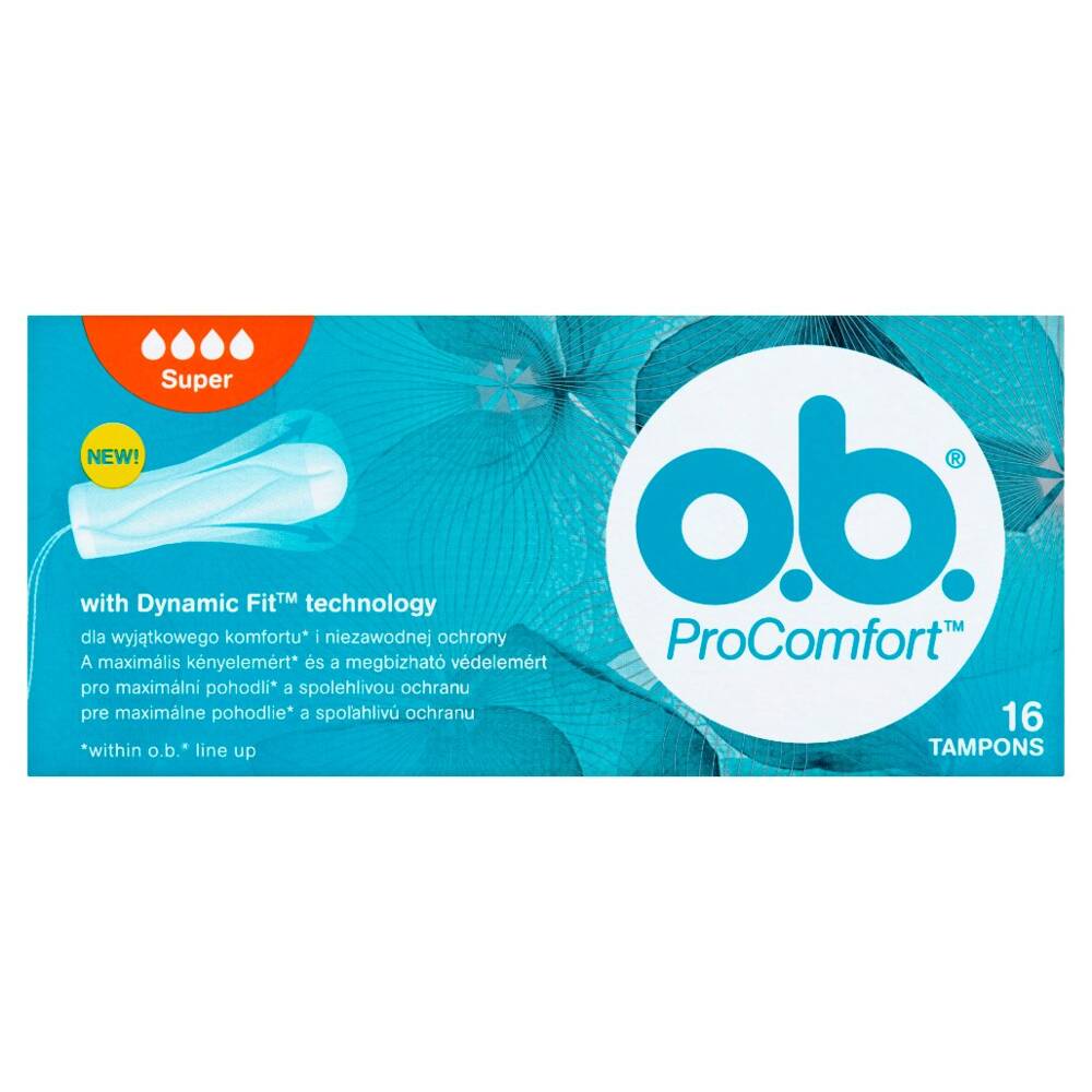 O.B. - ProComfort - SUPER - Tampony 16 sztuk 3574661331164