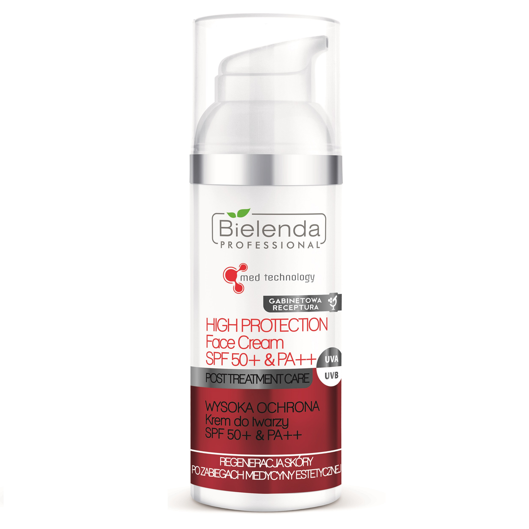 Bielenda Professional Post Treatment Care High Protection Face Cream SPF 50 & PA++ 50ml
