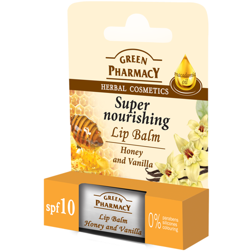 Green Pharmacy Moisturizing Lip Balm SPF10 Honey and Vanilla 4.8g