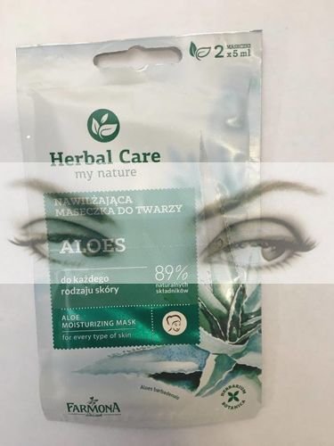 Herbal Care Moisturizing Mask with Aloe Vera for All Skin Types 2x5ml