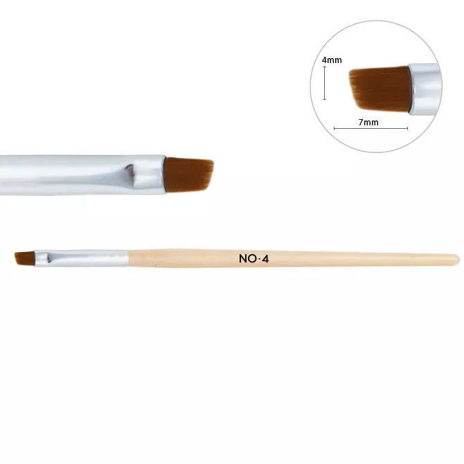 NeoNail Wooden Gel Nail Brush No 4