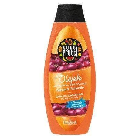 Farmona - (WYPRZEDAŻ SERII) Tutti Frutti - OLEJEK do kąpieli i pod prysznicem PAPAJA & TAMARILLO 425ml 5900117005255