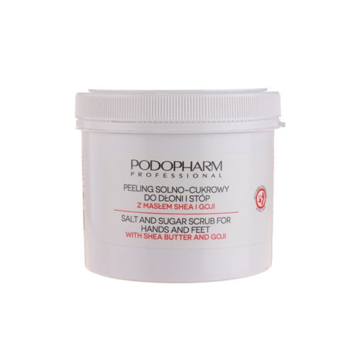 Podopharm Profesjonalny Peeling Solno-Cukrowy do Dłoni i Stóp z Masłem Shea i Goji 600g
