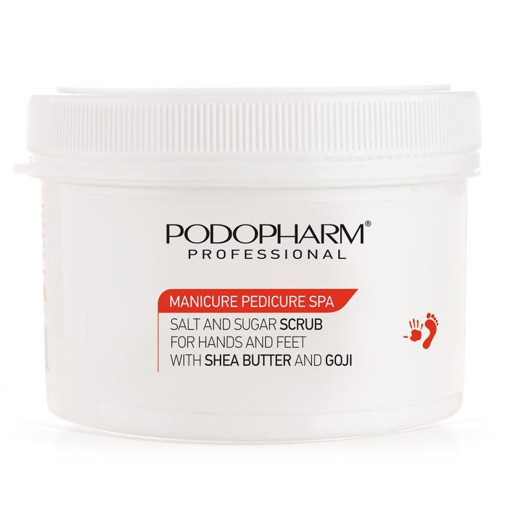 Podopharm Profesjonalny Peeling Solno-Cukrowy do Dłoni i Stóp z Masłem Shea i Goji 600g