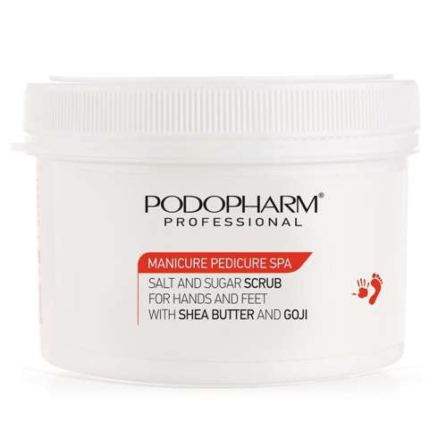Podopharm Profesjonalny Peeling Solno-Cukrowy do Dłoni i Stóp z Masłem Shea i Goji 600g