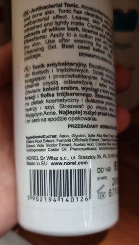 Norel HOME - Acne - Tonik antybakteryjny 200ml DD 149 5902194140126