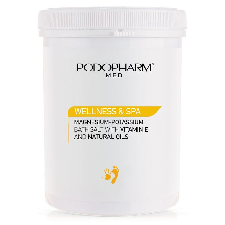 Podopharm Professional Wellness & Spa Sól do kąpieli magnezowo-potasowa z witaminą E i naturalnymi olejkami 1400g