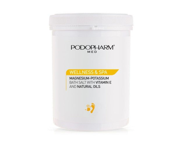 Podopharm Professional Wellness & Spa Sól do kąpieli magnezowo-potasowa z witaminą E i naturalnymi olejkami 1400g