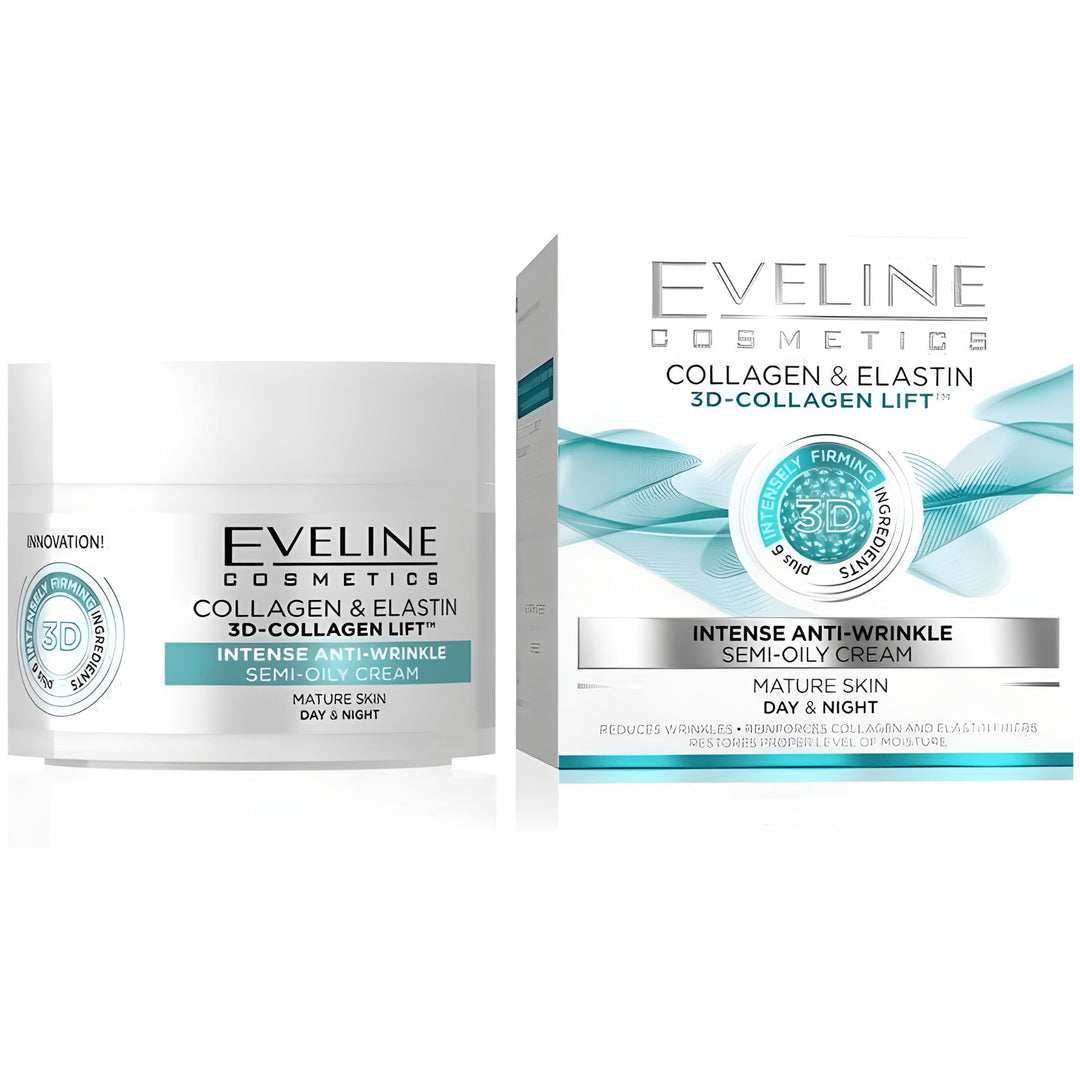 Eveline 3D-Collagen Lift Intense Anti-Wrinkle Semi Oily  Cream 50ml