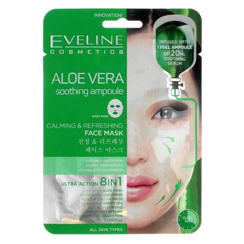 Eveline Aloe Vera Calming and Refreshing Face Sheet Mask 1 piece