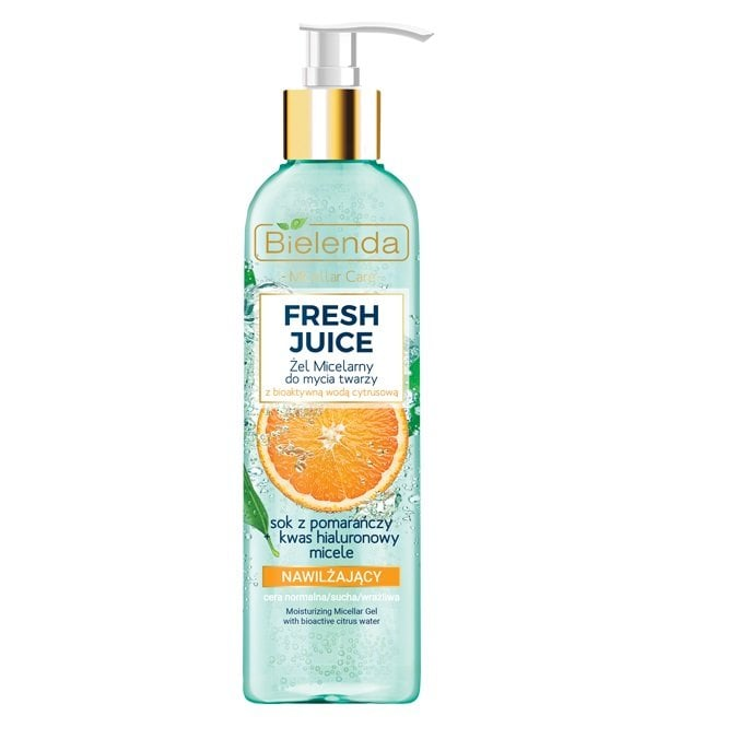Bielenda Fresh Juice Moisturising Micellar Gel with Bioactive Citrus Water Orange Juice 190g