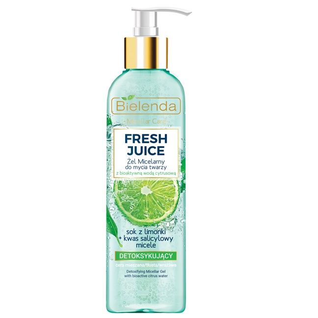 Bielenda Fresh Juice Detoxifying Micellar Gel with Bioactive Citrus Water Lime Juice 190g