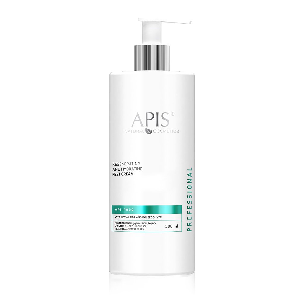 Apis Professional Api Podo Regenerating and Hydrating Feet Cream with 20% Urea and Ionized Silver 500ml