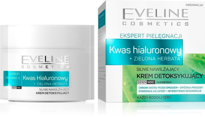 Eveline Skin Care Expert Hyaluronic Acid+Green Tea Intensly Moisturising Day and Night Cream 50ml