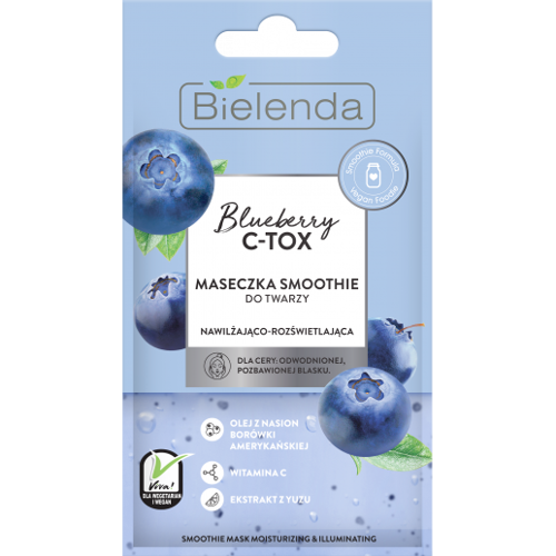 Bielenda Blueberry C Tox Moisturizing and Brightening Smoothie Mask 8g