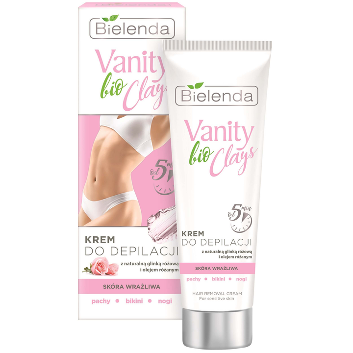 Bielenda Vanity Clays Bio Cream For Hair Removal With Pink Clay 100ml