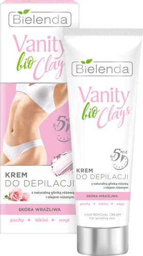 Bielenda Vanity Clays Bio Cream For Hair Removal With Pink Clay 100ml