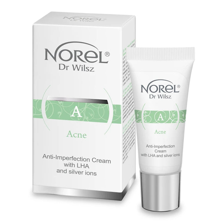 Norel Acne Anti Imperfection Cream z kwasami AHA i jonami srebra 15 ml