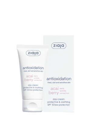 Ziaja Berries Acai Day Cream Protective Soothing Sensitive Skin SPF10 50ml