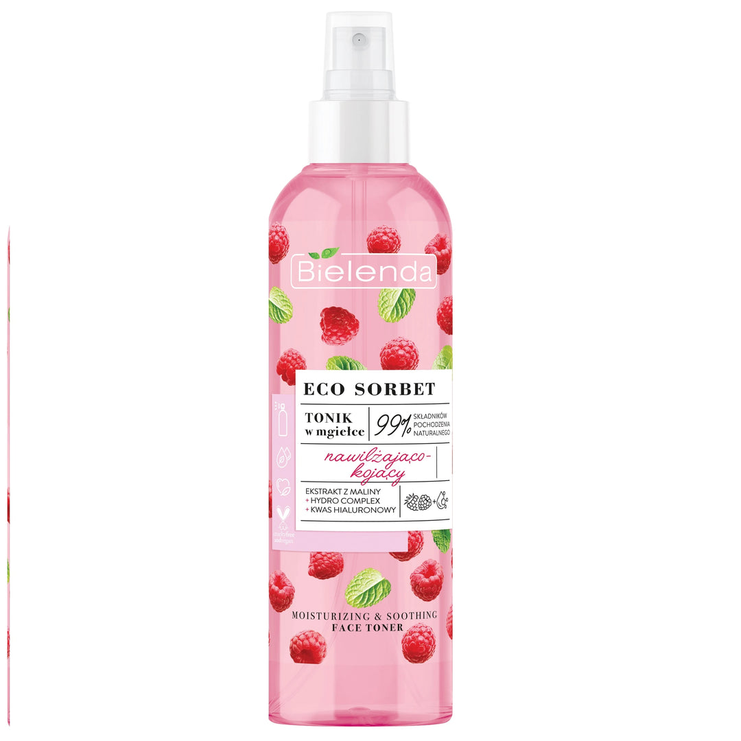 Bielenda Eco Sorbet Raspberry Moisturising Soothing Mist Toner 200ml