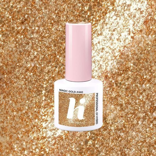 Hi Hybrid - Sparkle - Paznokcie hybrydowe MAGIC GOLD #440 5ml 5902751427882