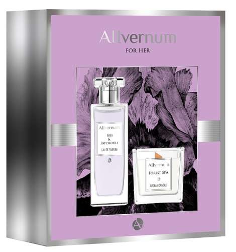 Allverne - Allvernum - Zestaw: IRIS & Paczula EDP 50ml + Candle Forest SPA 100g 5901845531962