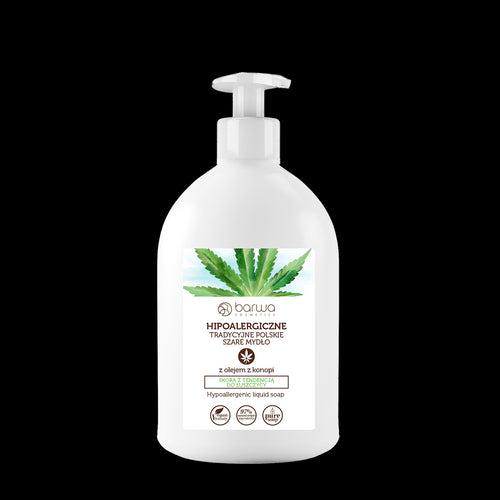 Barwa Hypoallergenic Traditional Polish Gray Liquid Soap Psoriasis-Prone Skin 500ml
