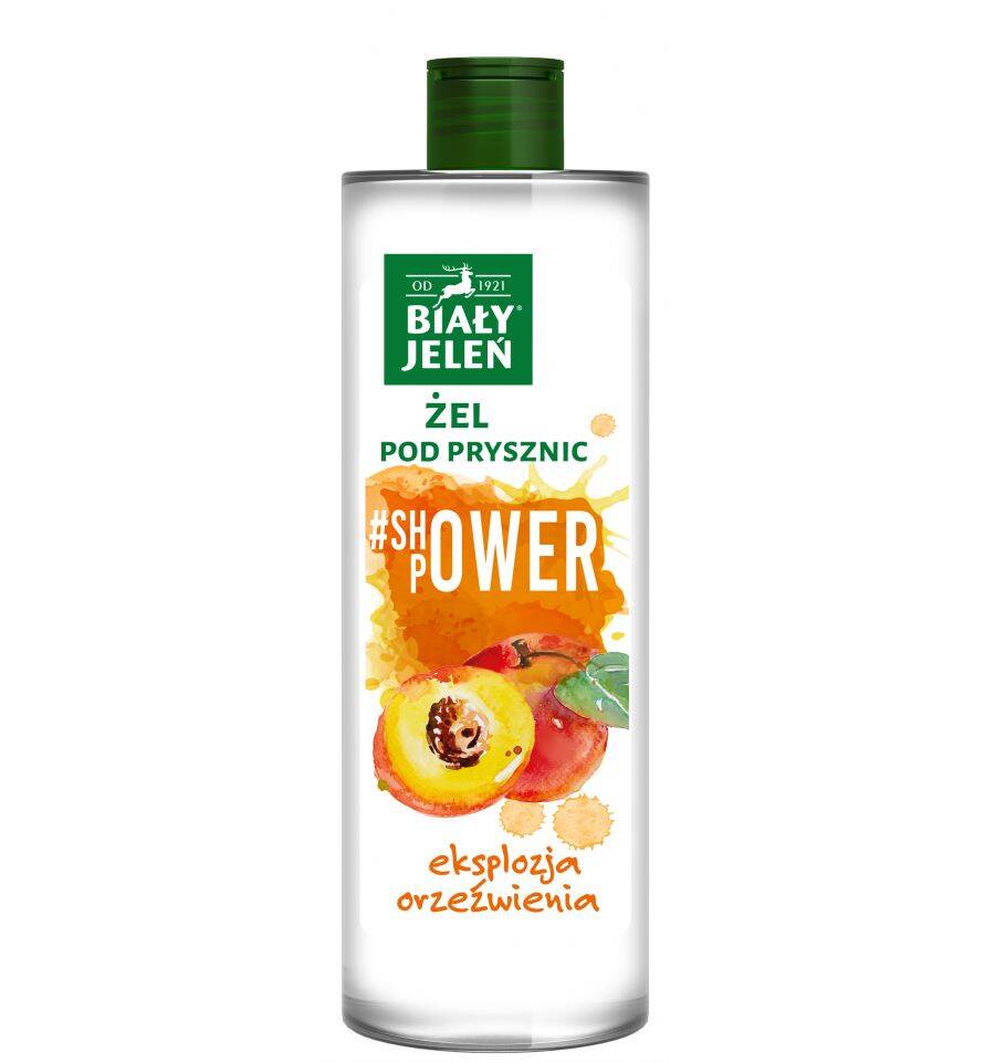 Biały Jeleń - Shower Power - Żel pod prysznic Brzoskwinia 400ml 5900133023431