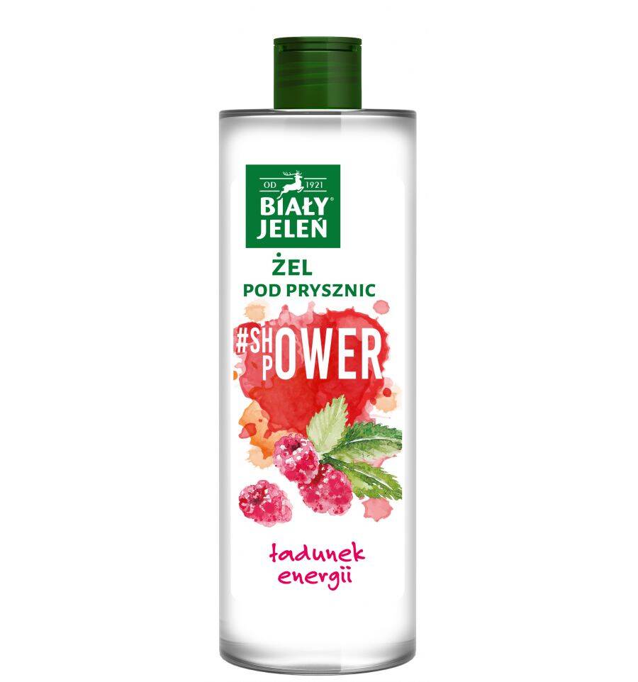 Biały Jeleń - Shower Power - Żel pod prysznic MALINA 400ml 5900133023448