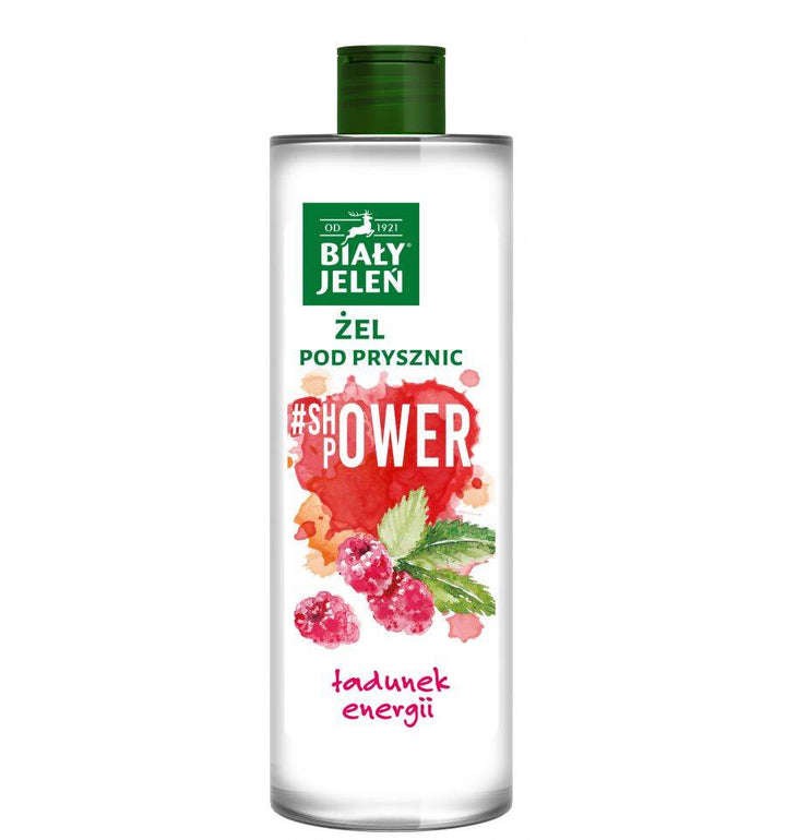 Biały Jeleń - Shower Power - Żel pod prysznic MALINA 400ml 5900133023448