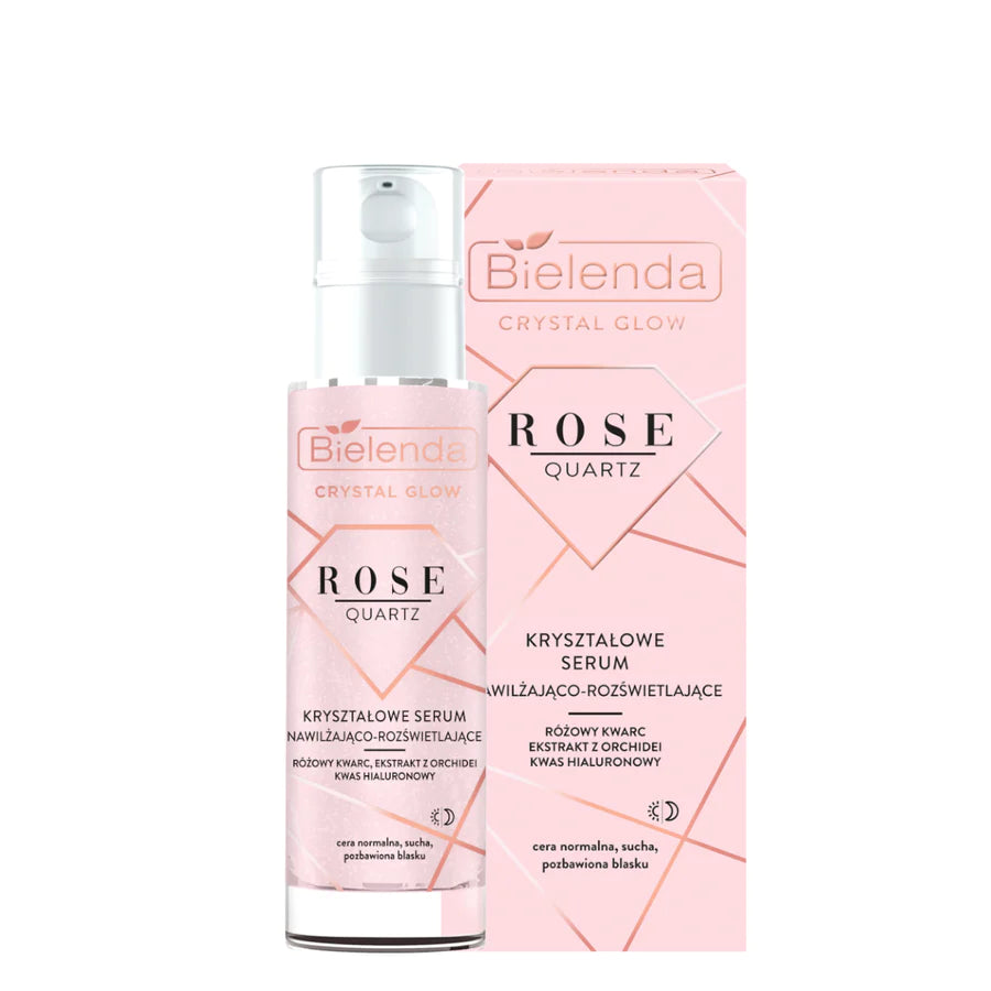 Bielenda Crystal Glow Rose Quartz Serum for Dry and Normal Skin 30ml