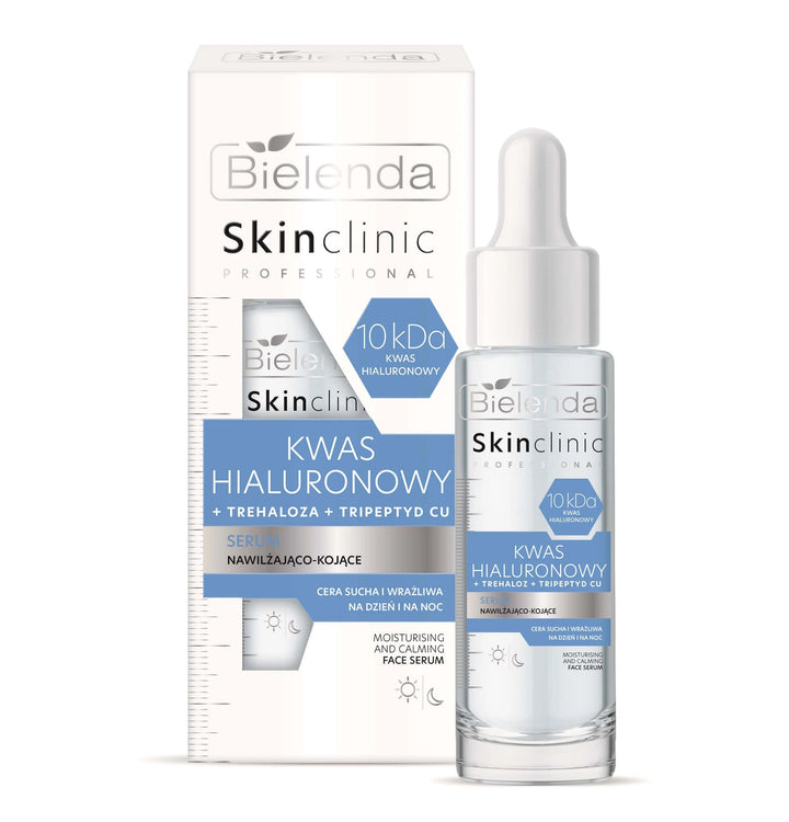 Bielenda Skin Clinic Professional Kwas Hialuronowy Nawilżające i Kojące Serum do Skóry Suchej i Wrażliwej na Dzień i Noc 30ml