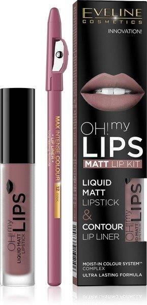 Eveline Oh My Lips Matt Lipstick Liquid Crayon No 04 Sweet Lips 1 Piece