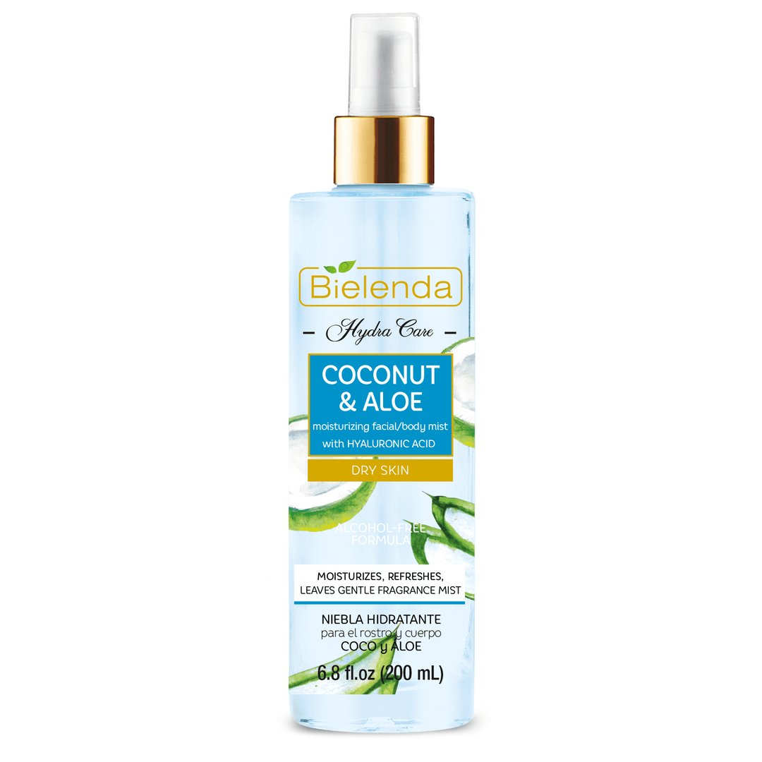 Bielenda Hydra Care Coconut & Aloe Moisturising Mist with Hyaluronic Acid Dry Skin 200ml