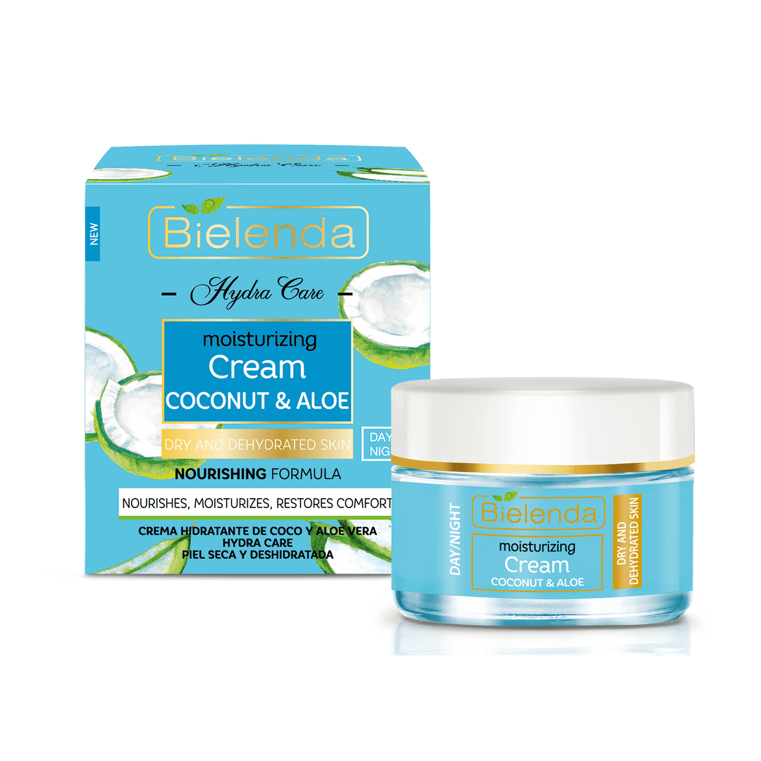 Bielenda Hydra Care Moisturizing Face Cream Coconut & Aloe - Dry and Dehydrated Skin 50ml