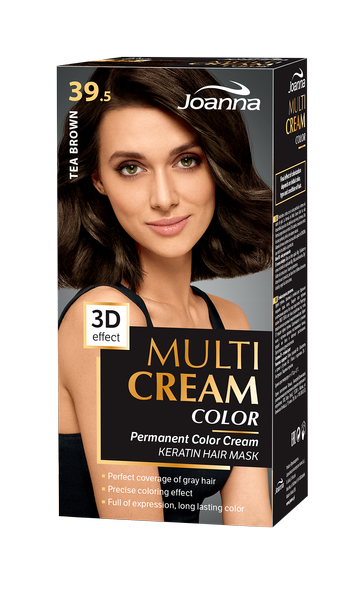 Joanna Multi Cream Long Lastin Intense Shine Hair Colour Keratin Tea Bronze 39.5