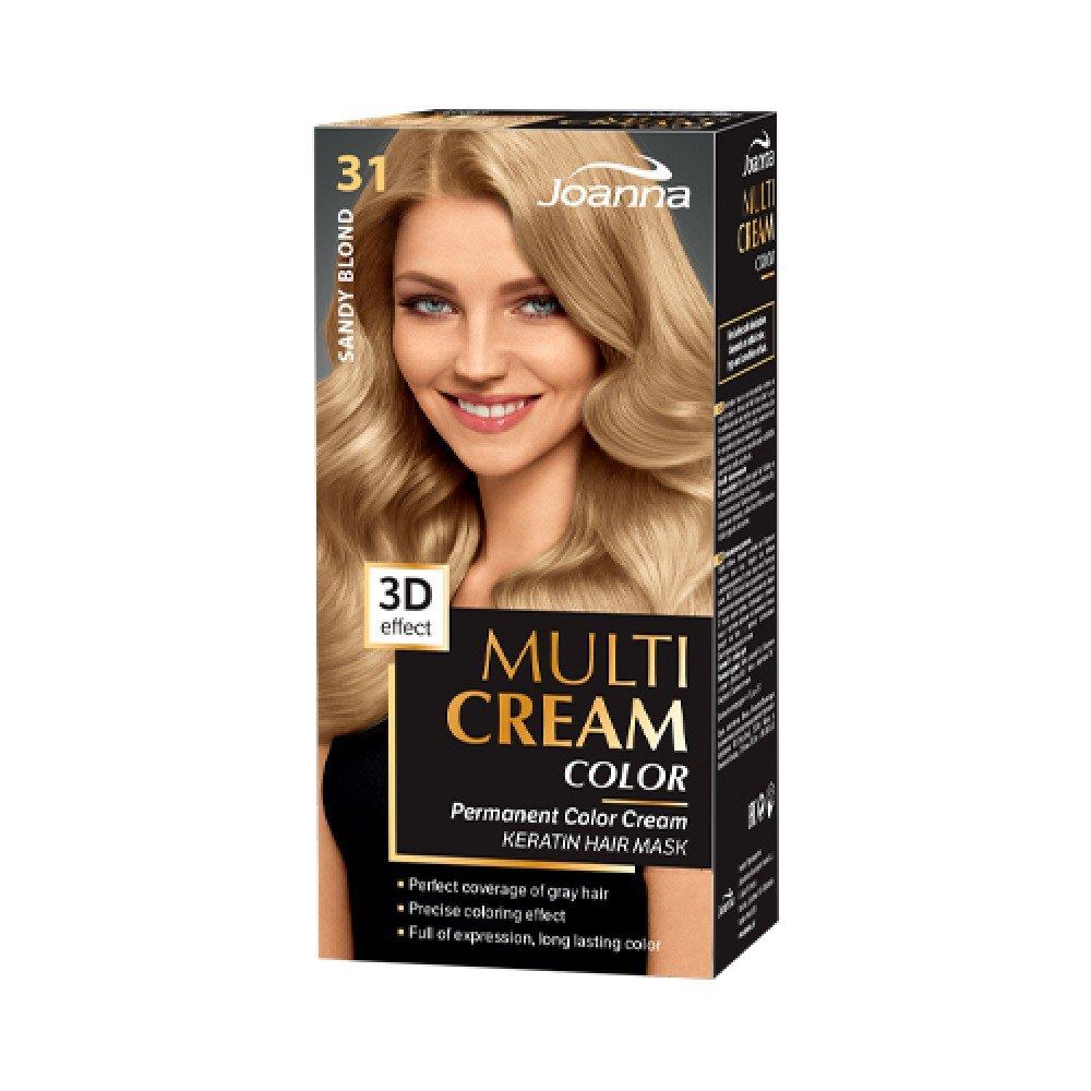 Joanna Multi Cream Long Lasting Intense Shine Hair Color Keratin Sand Blond 31