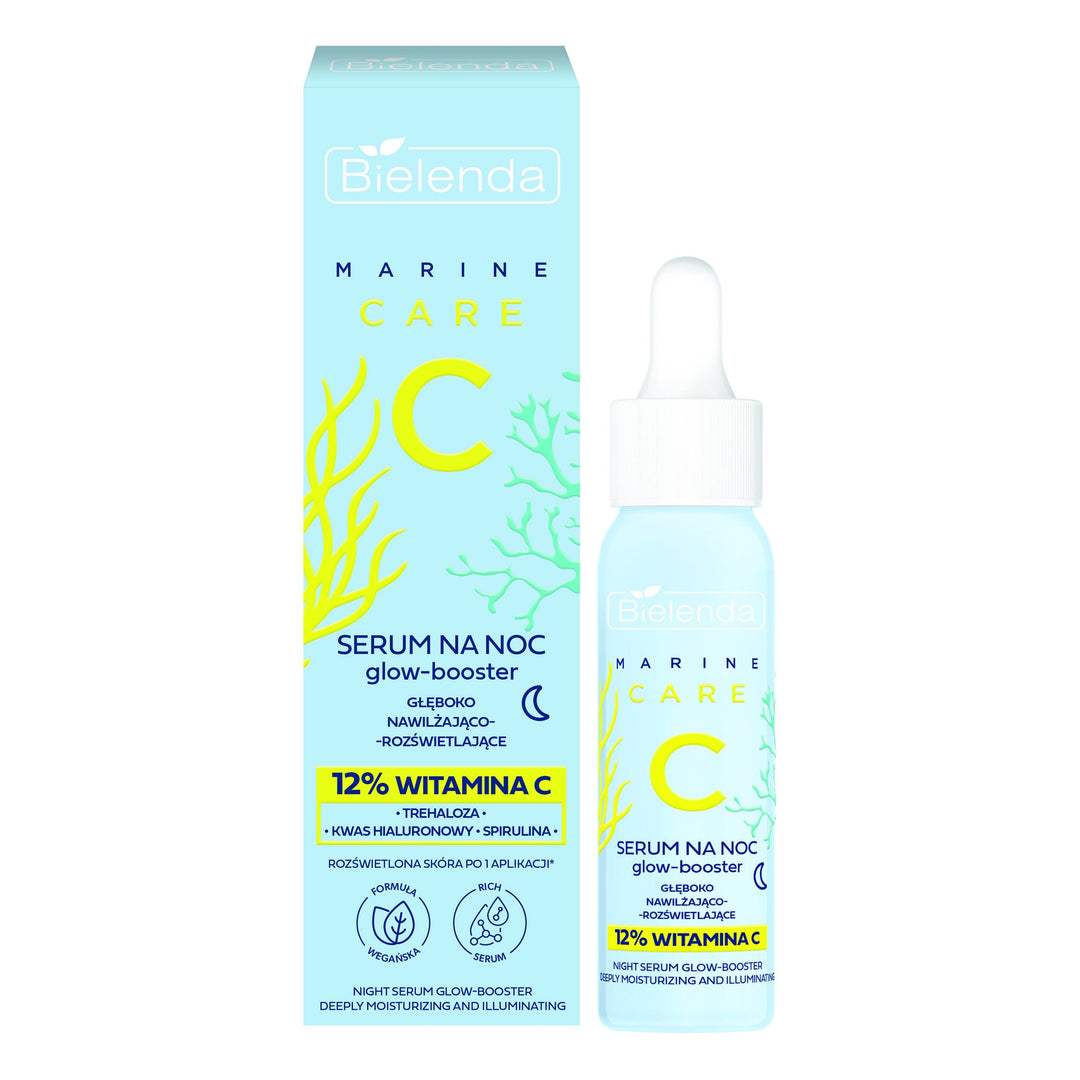 Bielenda C Marine Care Deeply Moisturising & Illuminating Glow-Booster Night Serum 30ml