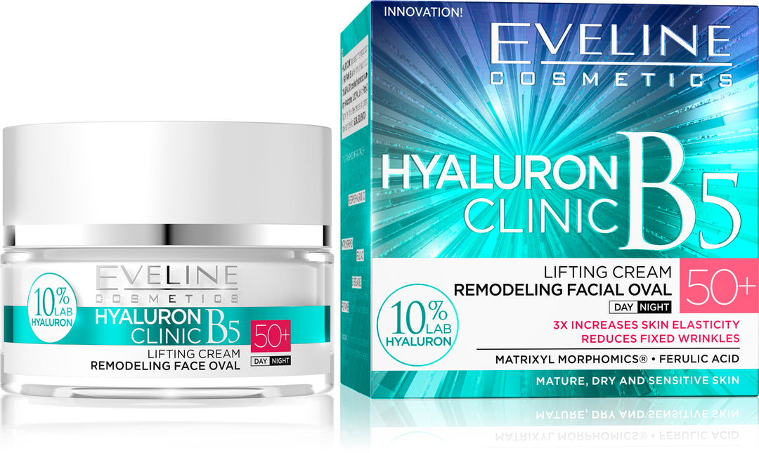 Eveline Hyaluron Clinic B5 Concentrated Lifting Cream 50+ for Day and Night 50ml
