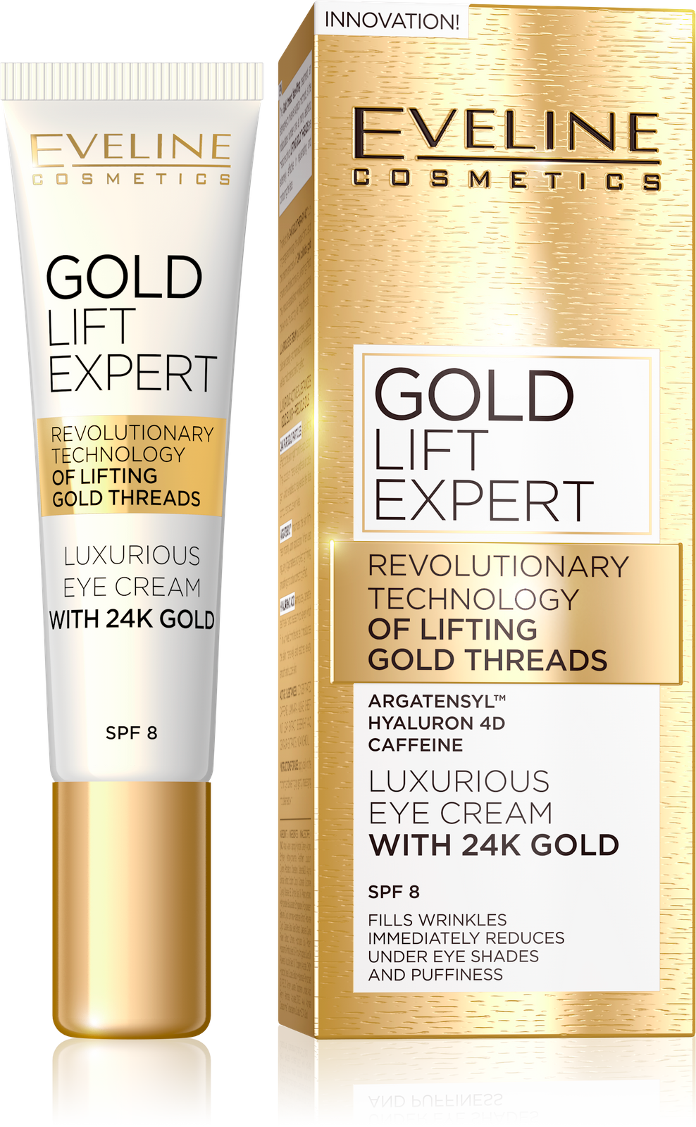 Eveline Gold Lift Expert Luxurious Golden Eye and Eyelid Cream SPF8 15ml