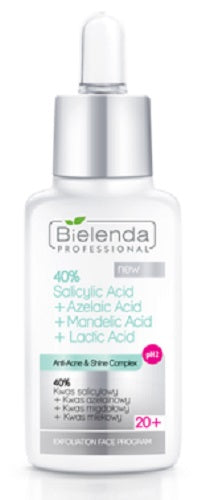 Bielenda Professional Anti Acne 40% Salicylowy+ Azelainowy+ Migdałowy+ Mlekowy 30g