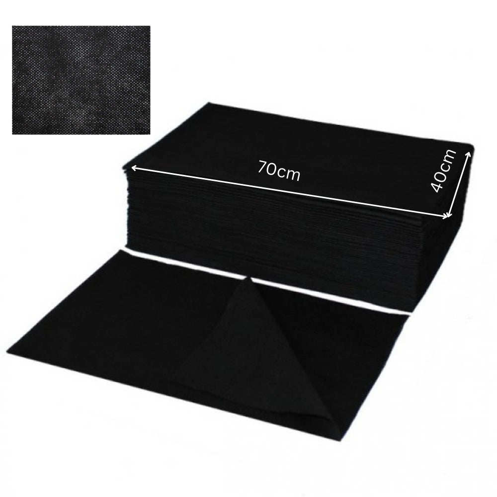 Professional Disposable Black Perforated Non-Woven Towel 70x40cm 50pcs