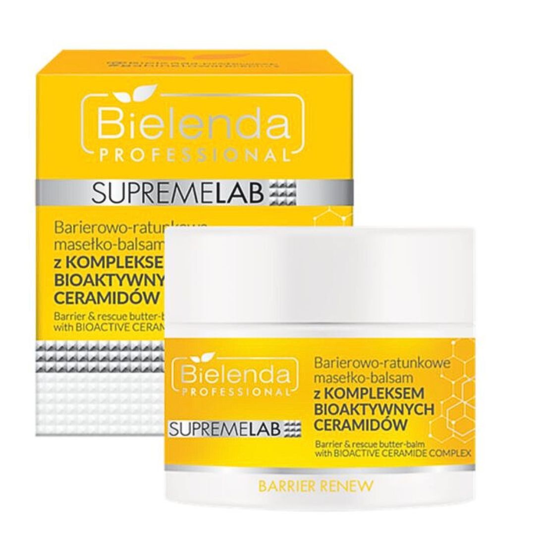 Bielenda professional Supremelab Barrier Renew Barrier Rescue Butter Balm with Complex Bioacive Ceramides for Face Body and Hair 40 g